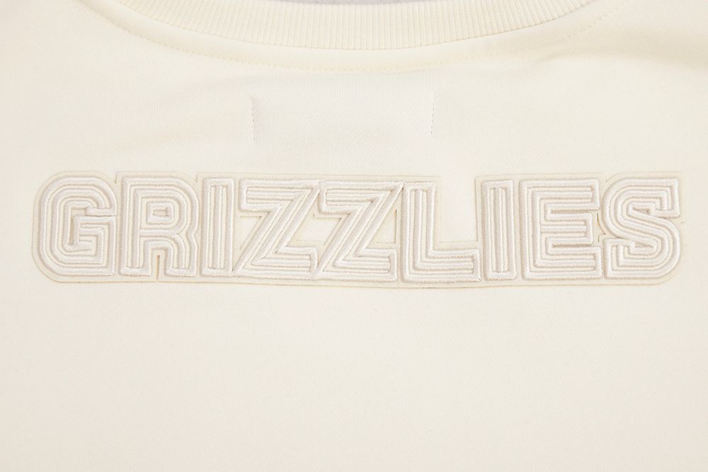 Pro Standard Women's Memphis Grizzlies Off White Neutral Fleece Crewneck Sweatshirt product image