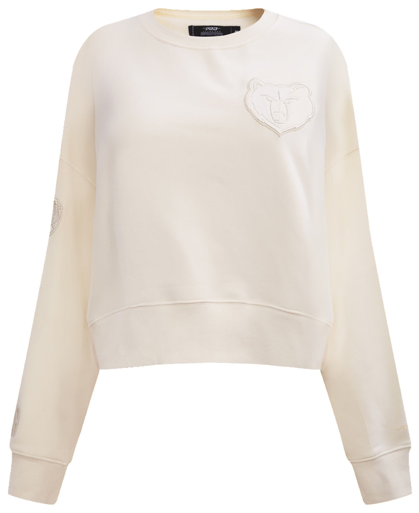 Pro Standard Women's Memphis Grizzlies Off White Neutral Fleece Crewneck Sweatshirt product image