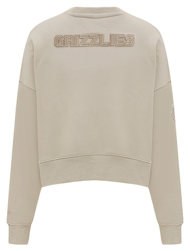 Pro Standard Women's Memphis Grizzlies Taupe Neutral Fleece Crewneck Sweatshirt product image