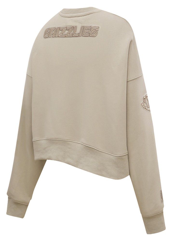 Pro Standard Women's Memphis Grizzlies Taupe Neutral Fleece Crewneck Sweatshirt product image