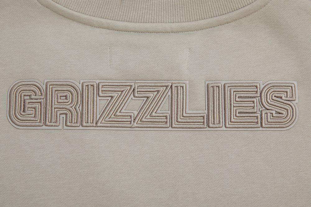 Pro Standard Women's Memphis Grizzlies Taupe Neutral Fleece Crewneck Sweatshirt product image