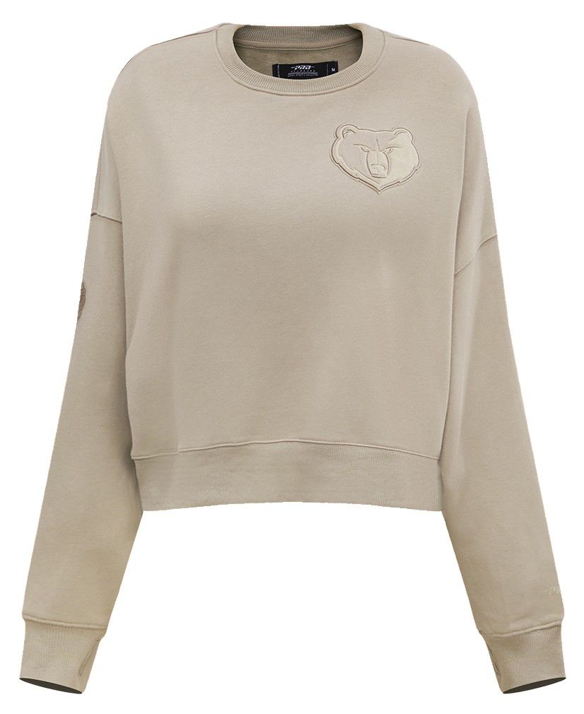 Pro Standard Women's Memphis Grizzlies Taupe Neutral Fleece Crewneck Sweatshirt product image