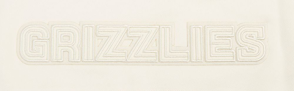 Pro Standard Women's Memphis Grizzlies Off White Neutral Cropped Fleece Pullover Hoodie product image