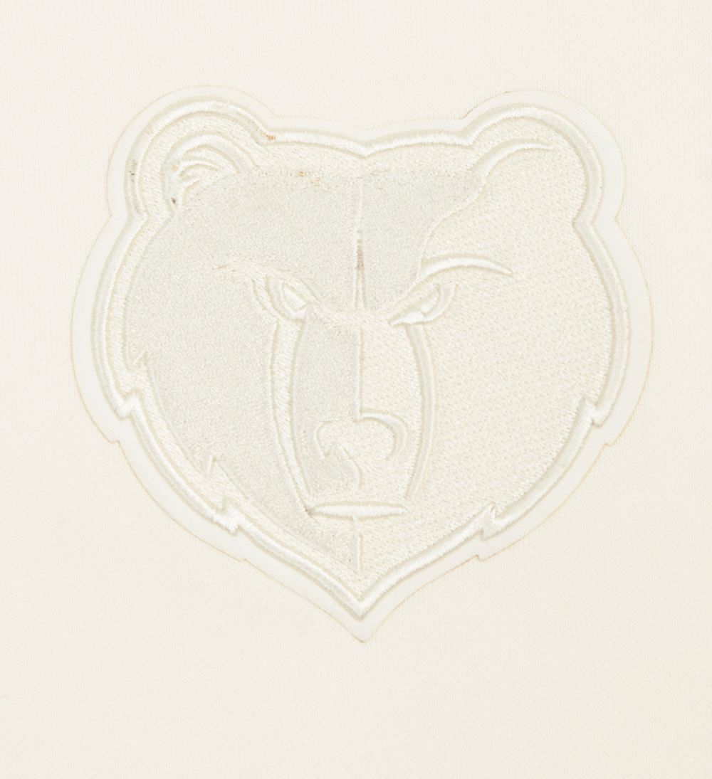 Pro Standard Women's Memphis Grizzlies Off White Neutral Cropped Fleece Pullover Hoodie product image