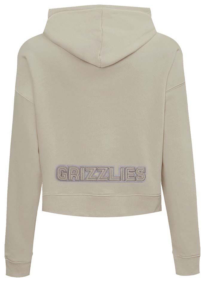Pro Standard Women's Memphis Grizzlies Neutral Cropped Pullover Hoodie product image