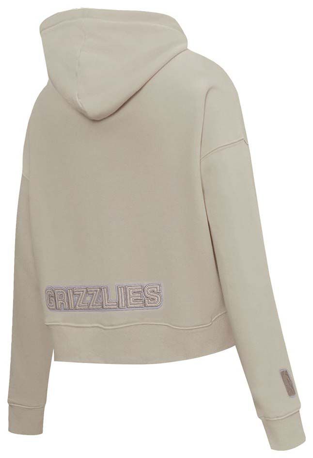 Pro Standard Women's Memphis Grizzlies Neutral Cropped Pullover Hoodie product image