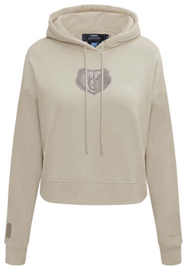 Pro Standard Women's Memphis Grizzlies Neutral Cropped Pullover Hoodie product image