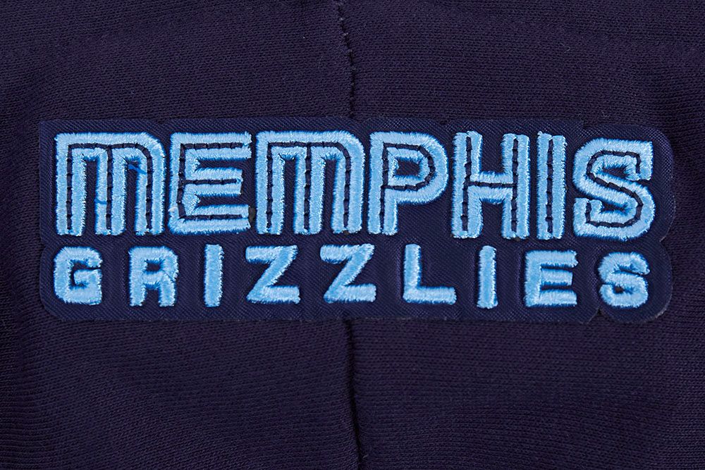 Pro Standard Women's Memphis Grizzlies Navy Script Tail Rib Cropped Fleece Pullover Hoodie product image