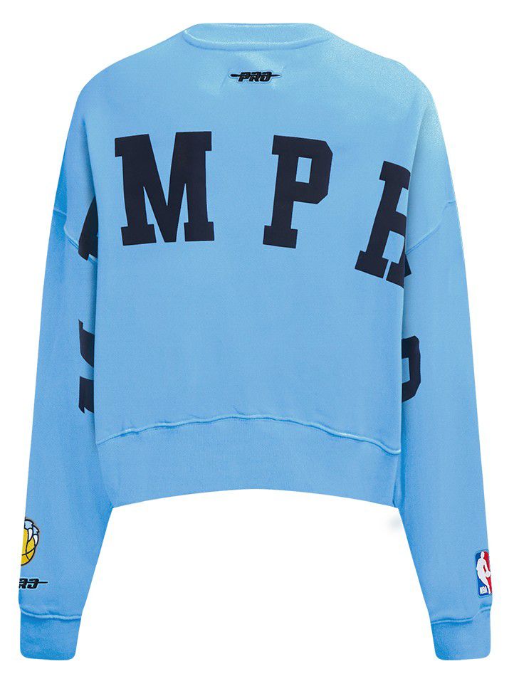 Pro Standard Women's Memphis Grizzlies Blue Wingspan Fleece Crewneck Sweatshirt product image