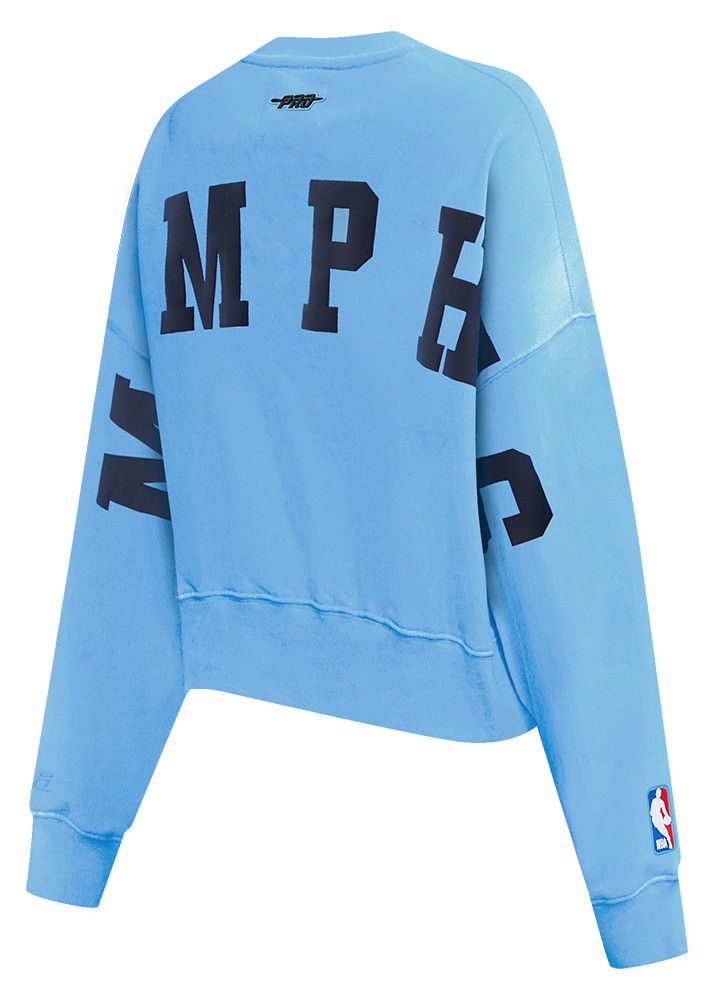 Pro Standard Women's Memphis Grizzlies Blue Wingspan Fleece Crewneck Sweatshirt product image