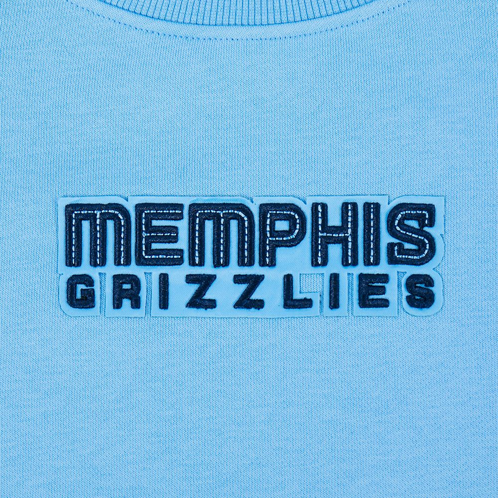 Pro Standard Women's Memphis Grizzlies Blue Wingspan Fleece Crewneck Sweatshirt product image