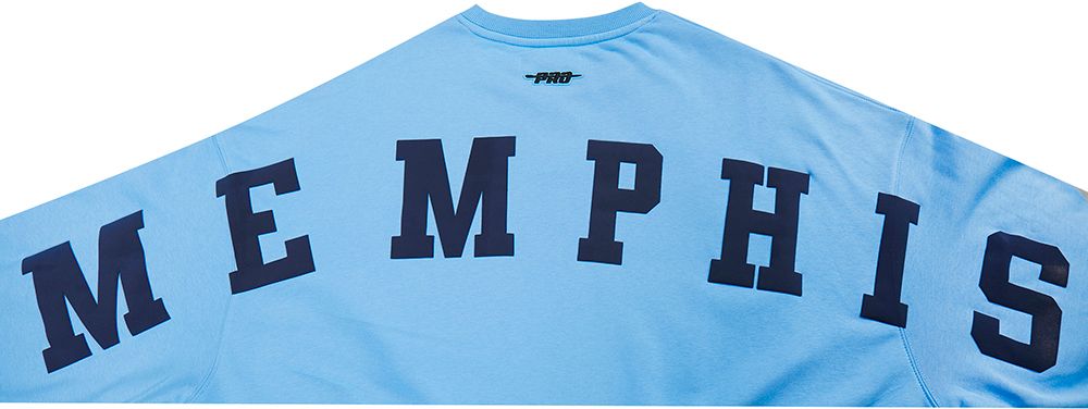Pro Standard Women's Memphis Grizzlies Blue Wingspan Fleece Crewneck Sweatshirt product image