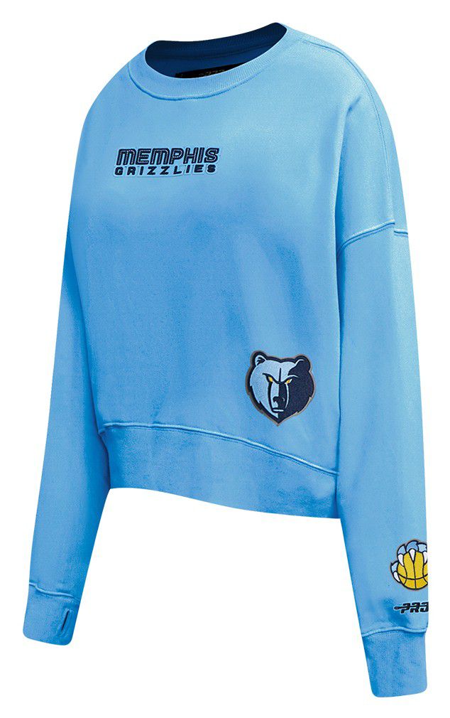Pro Standard Women's Memphis Grizzlies Blue Wingspan Fleece Crewneck Sweatshirt product image