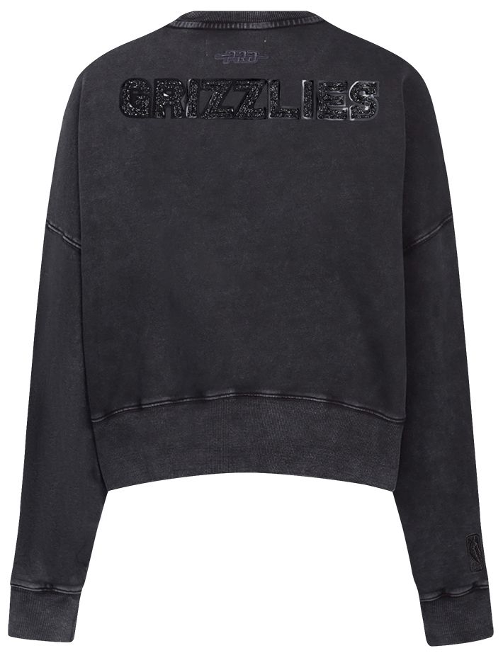 Pro Standard Women's Memphis Grizzlies Black Crystalline Crew Pullover Sweatshirt product image