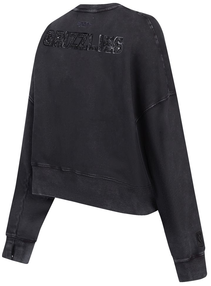 Pro Standard Women's Memphis Grizzlies Black Crystalline Crew Pullover Sweatshirt product image