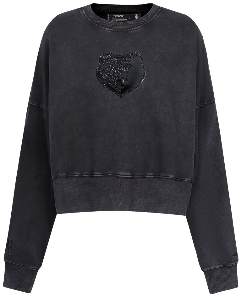 Pro Standard Women's Memphis Grizzlies Black Crystalline Crew Pullover Sweatshirt product image