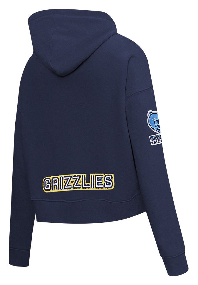 Pro Standard Women's Memphis Grizzlies Navy Classic Cropped Fleece Pullover Hoodie product image