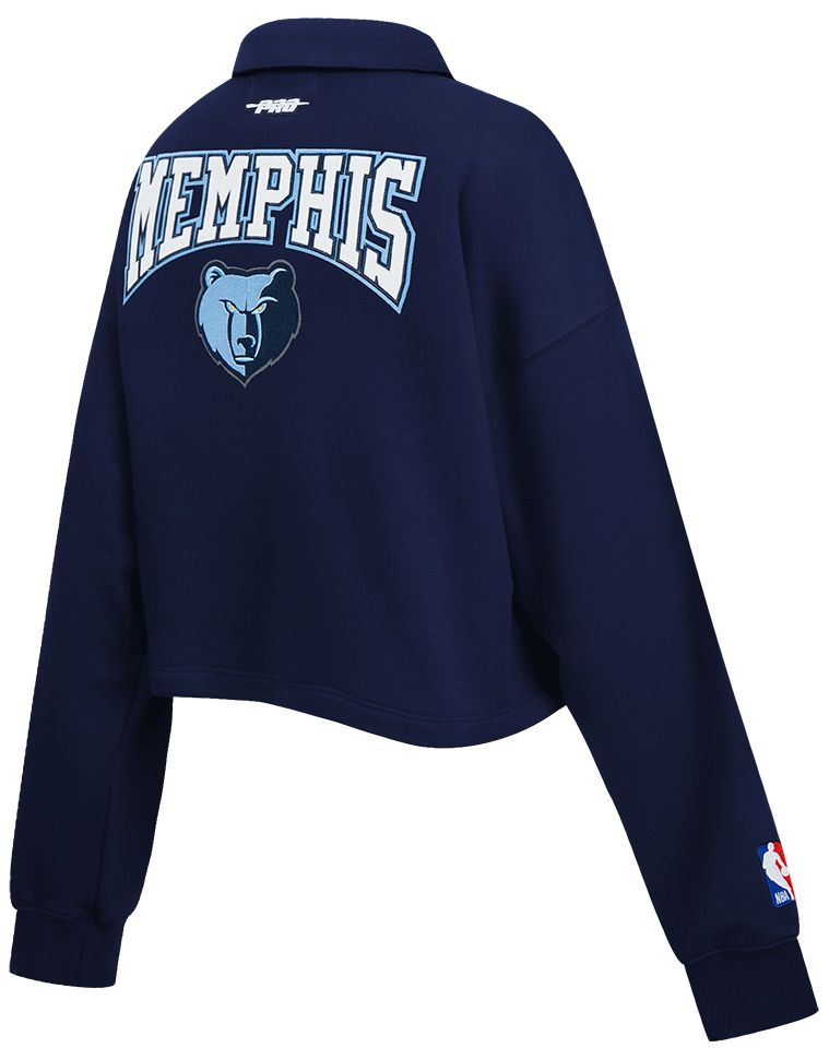 Pro Standard Women's Memphis Grizzlies Navy Crest Emblem Long Sleeve Polo product image