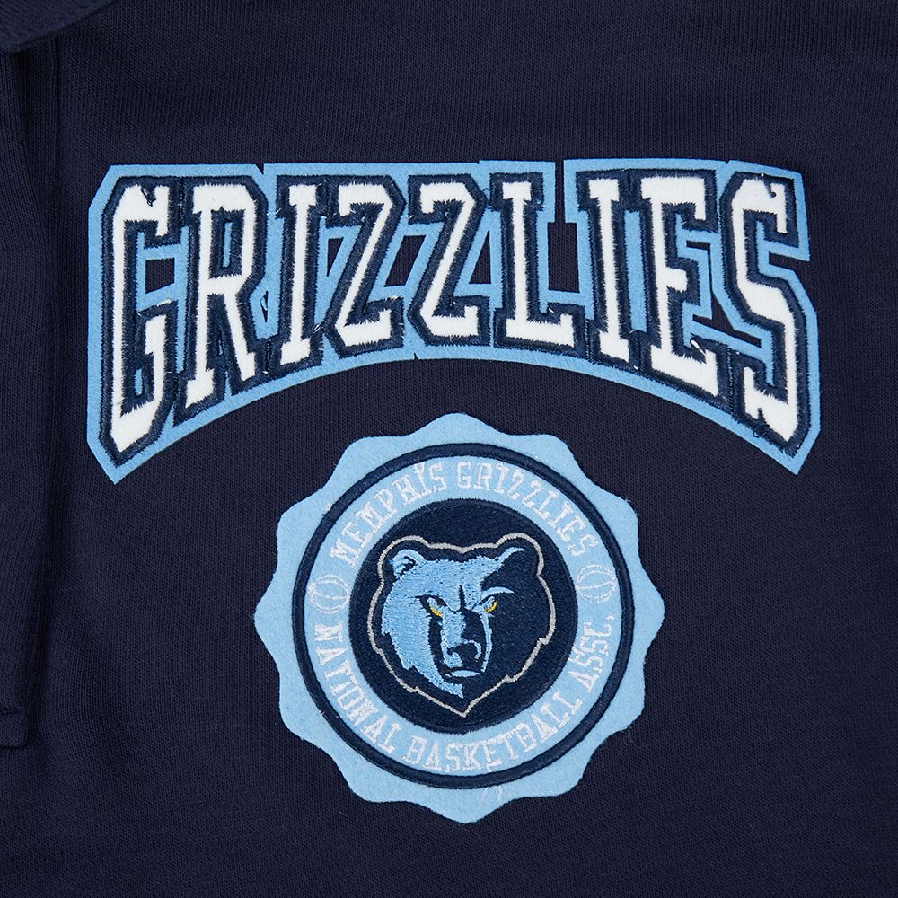Pro Standard Women's Memphis Grizzlies Navy Crest Emblem Long Sleeve Polo product image