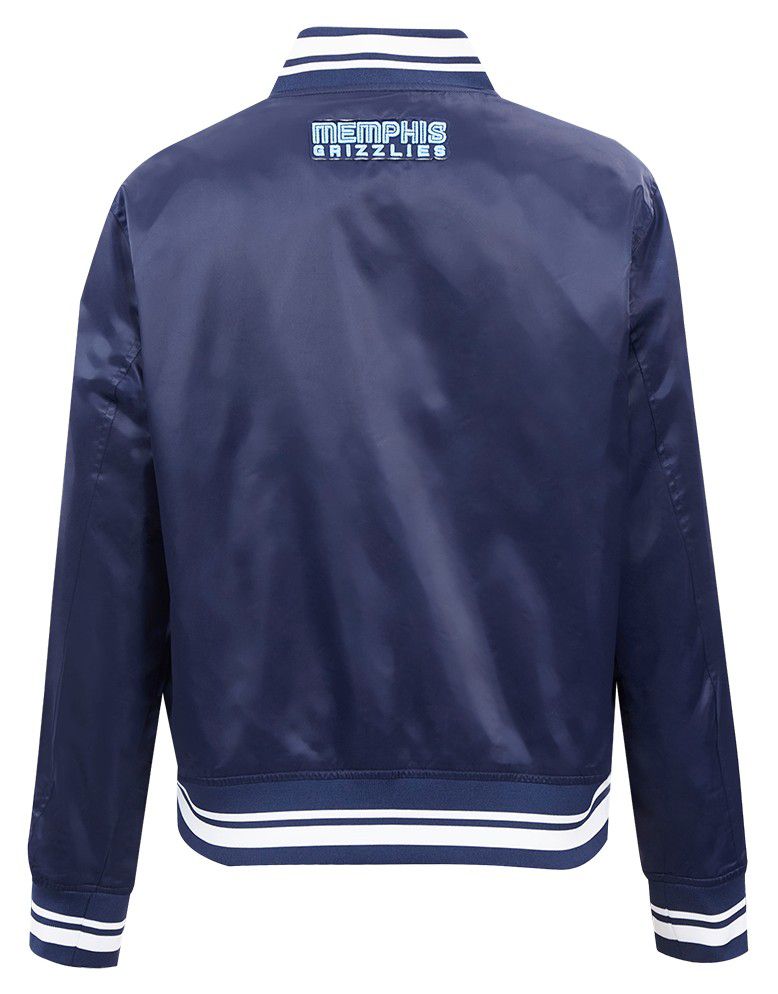 Pro Standard Women's Memphis Grizzlies Navy Script Tail Satin Jacket product image