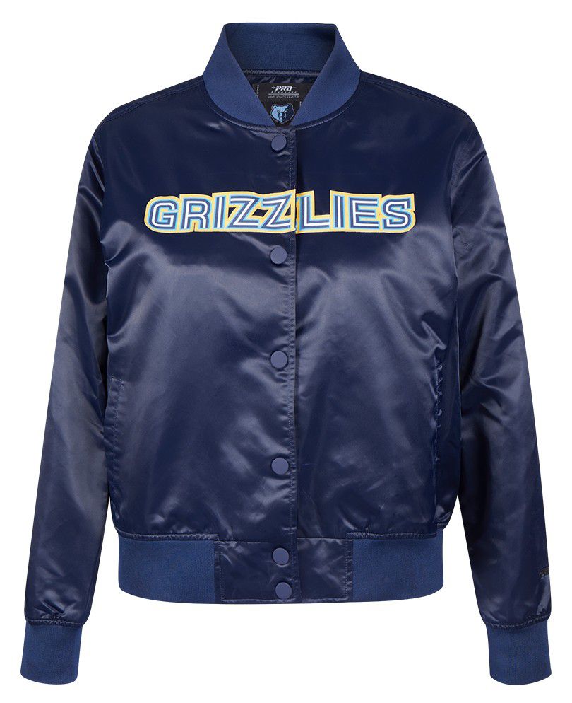 Pro Standard Women's Memphis Grizzlies Navy Classic Satin Jacket product image