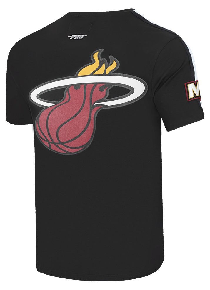 Pro Standard Men's Miami Heat Black Classic Mesh Striped Short Sleeve T-Shirt product image