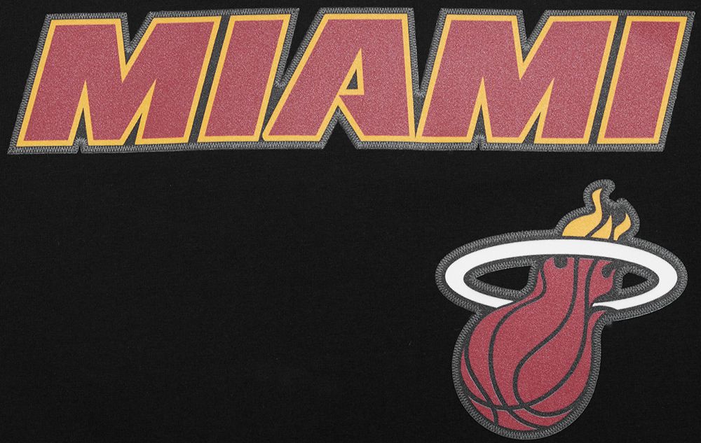 Pro Standard Men's Miami Heat Black Classic Mesh Striped Short Sleeve T-Shirt product image
