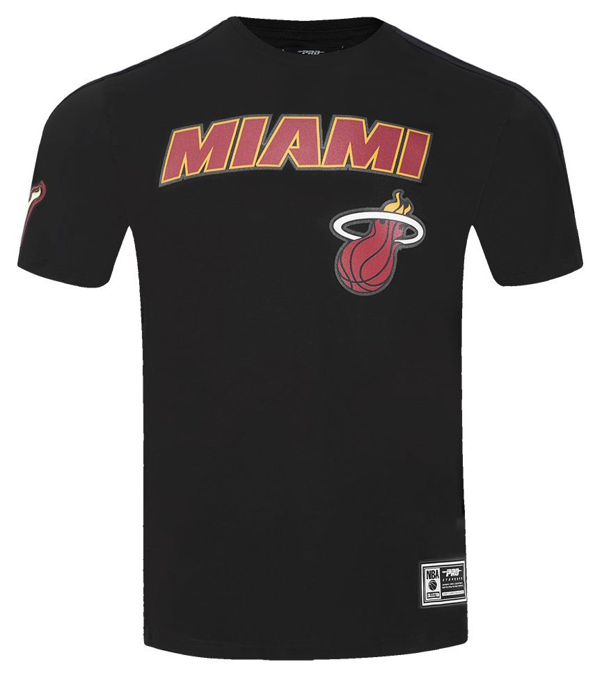 Pro Standard Men's Miami Heat Black Classic Mesh Striped Short Sleeve T-Shirt product image