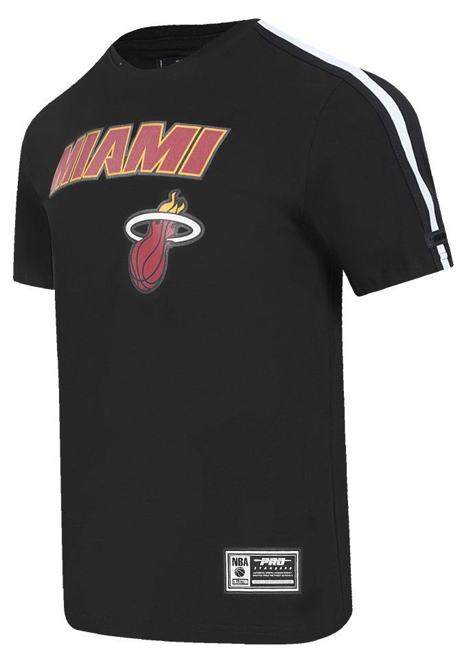 Pro Standard Men's Miami Heat Black Classic Mesh Striped Short Sleeve T-Shirt product image
