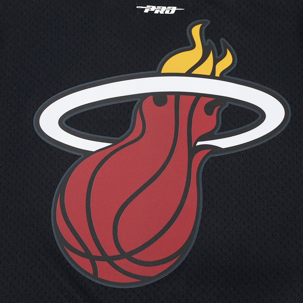 Pro Standard Men's Miami Heat Black Classic Mesh Button Down Shirt product image