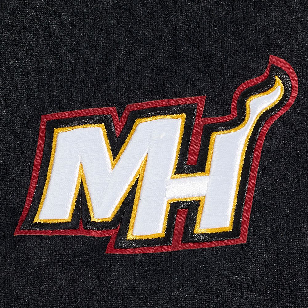 Pro Standard Men's Miami Heat Black Classic Mesh Button Down Shirt product image