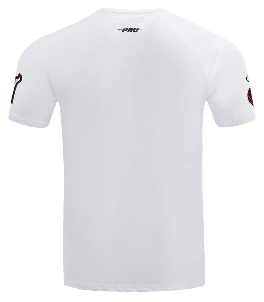 Pro Standard Men's Miami Heat White Script Tail Short Sleeve T-Shirt product image