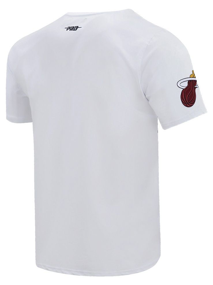 Pro Standard Men's Miami Heat White Script Tail Short Sleeve T-Shirt product image