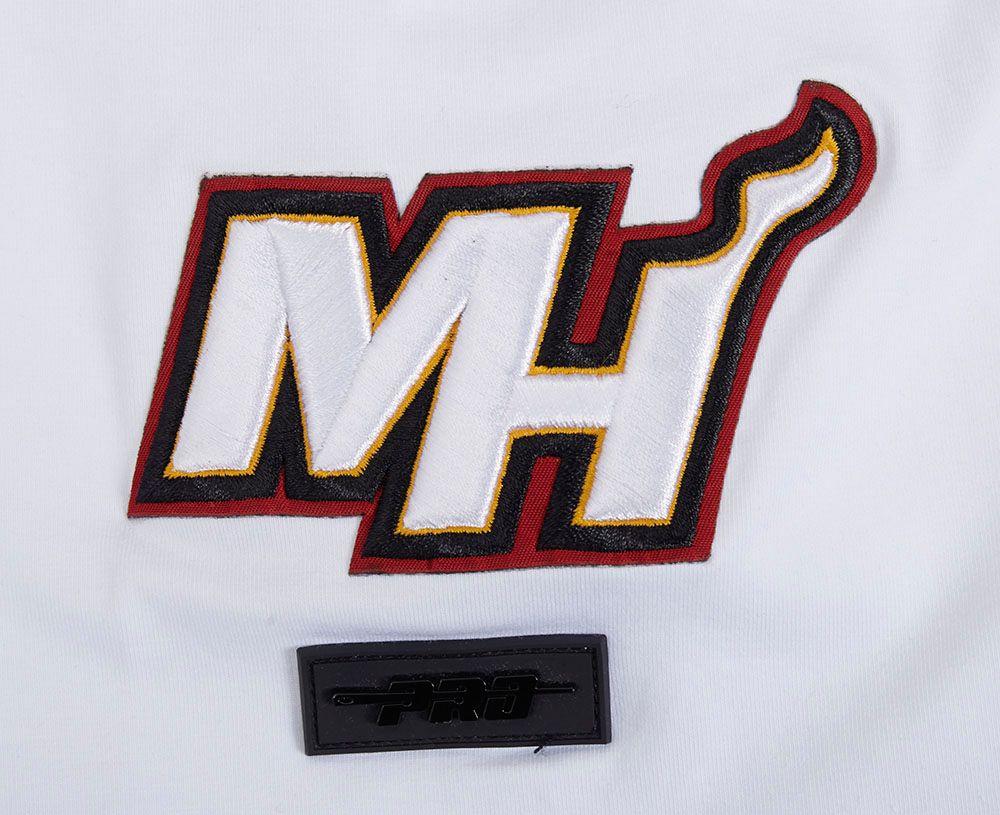 Pro Standard Men's Miami Heat White Script Tail Short Sleeve T-Shirt product image