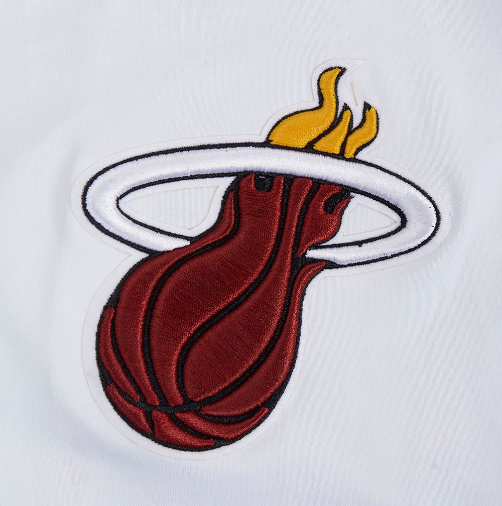 Pro Standard Men's Miami Heat White Script Tail Short Sleeve T-Shirt product image