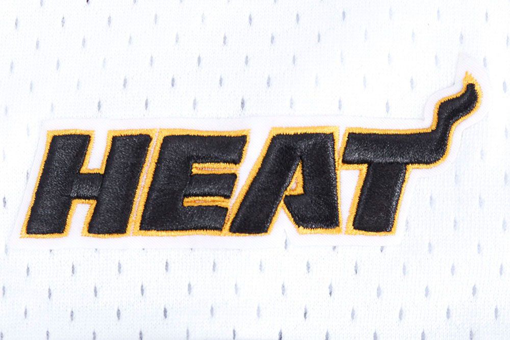Pro Standard Men's Miami Heat White Script Tail Mesh Button Down Shirt product image