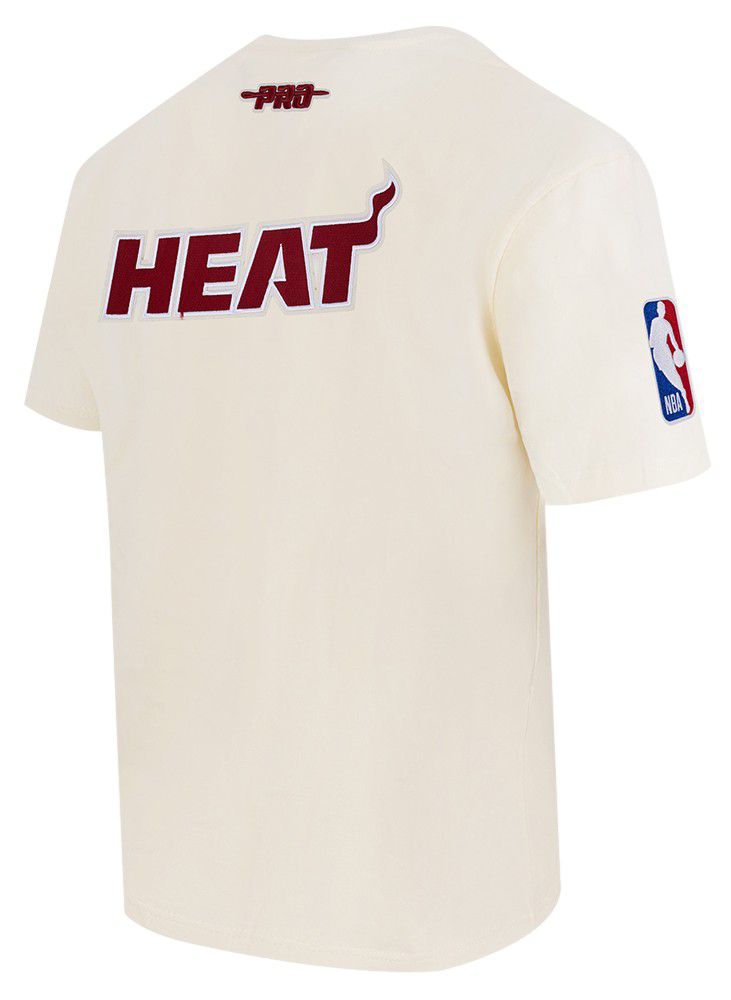 Pro Standard Men's Miami Heat Cream Best Of Drop Shoulder T-Shirt product image