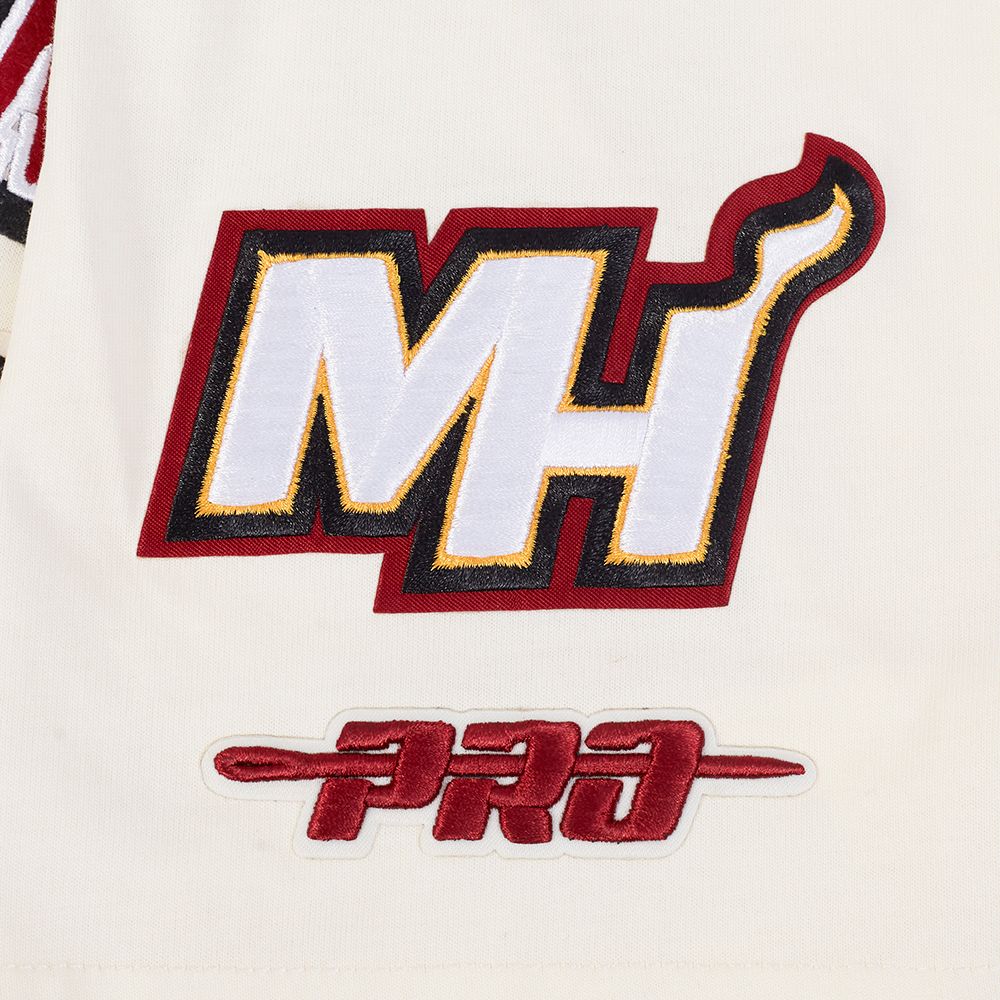 Pro Standard Men's Miami Heat Cream Best Of Drop Shoulder T-Shirt product image