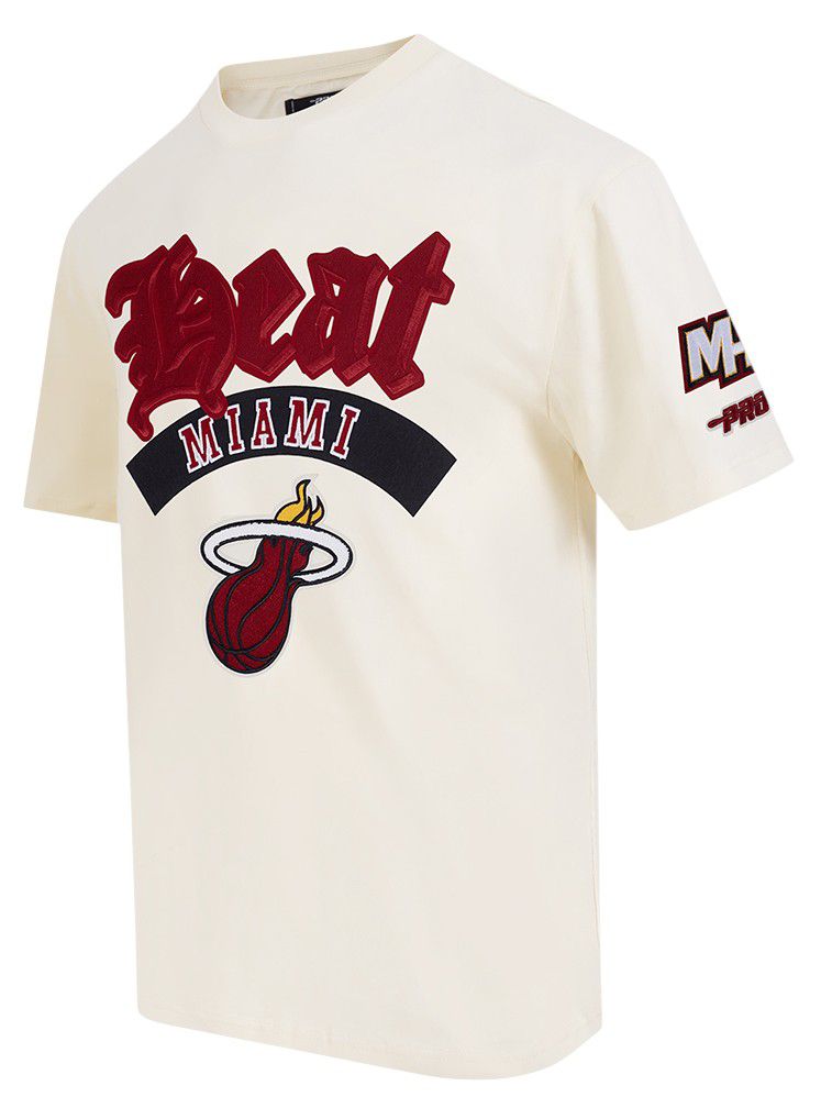 Pro Standard Men's Miami Heat Cream Best Of Drop Shoulder T-Shirt product image