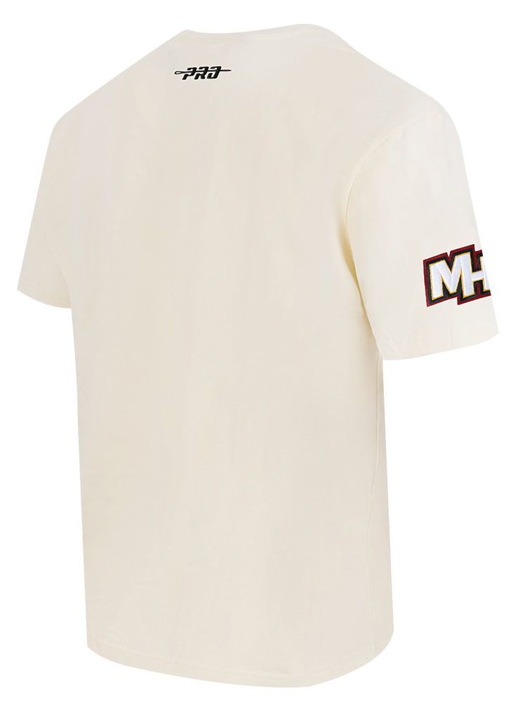 Pro Standard Men's Miami Heat Off White Fire And Roses Washed T-Shirt product image