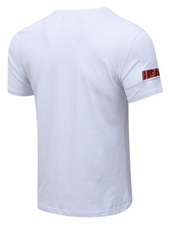 Pro Standard Men's Miami Heat White Classic Chenille T-Shirt product image