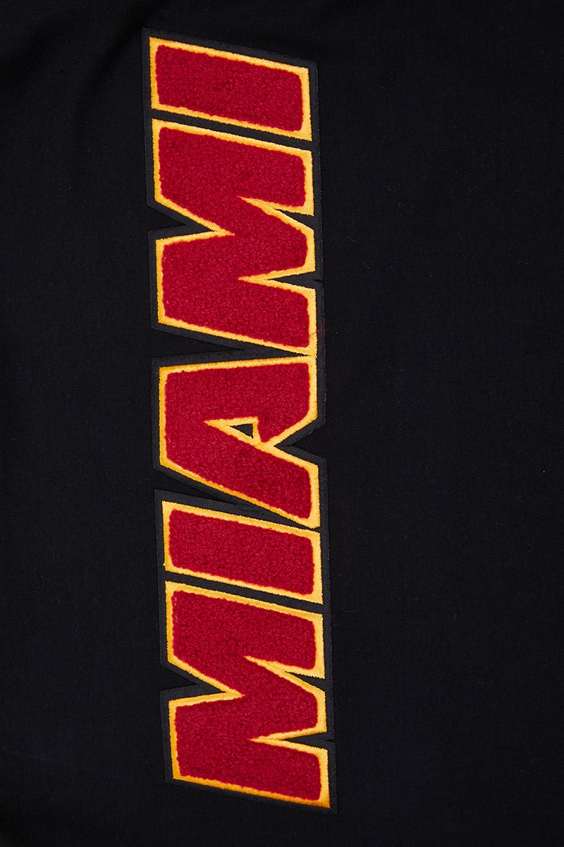 Pro Standard Men's Miami Heat Black Classic Chenille T-Shirt product image