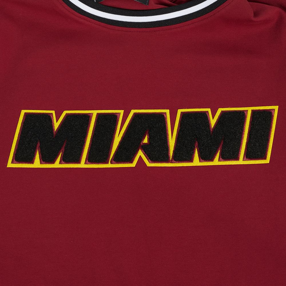 Pro Standard Men's Miami Heat Red Classic Chenille T-Shirt product image