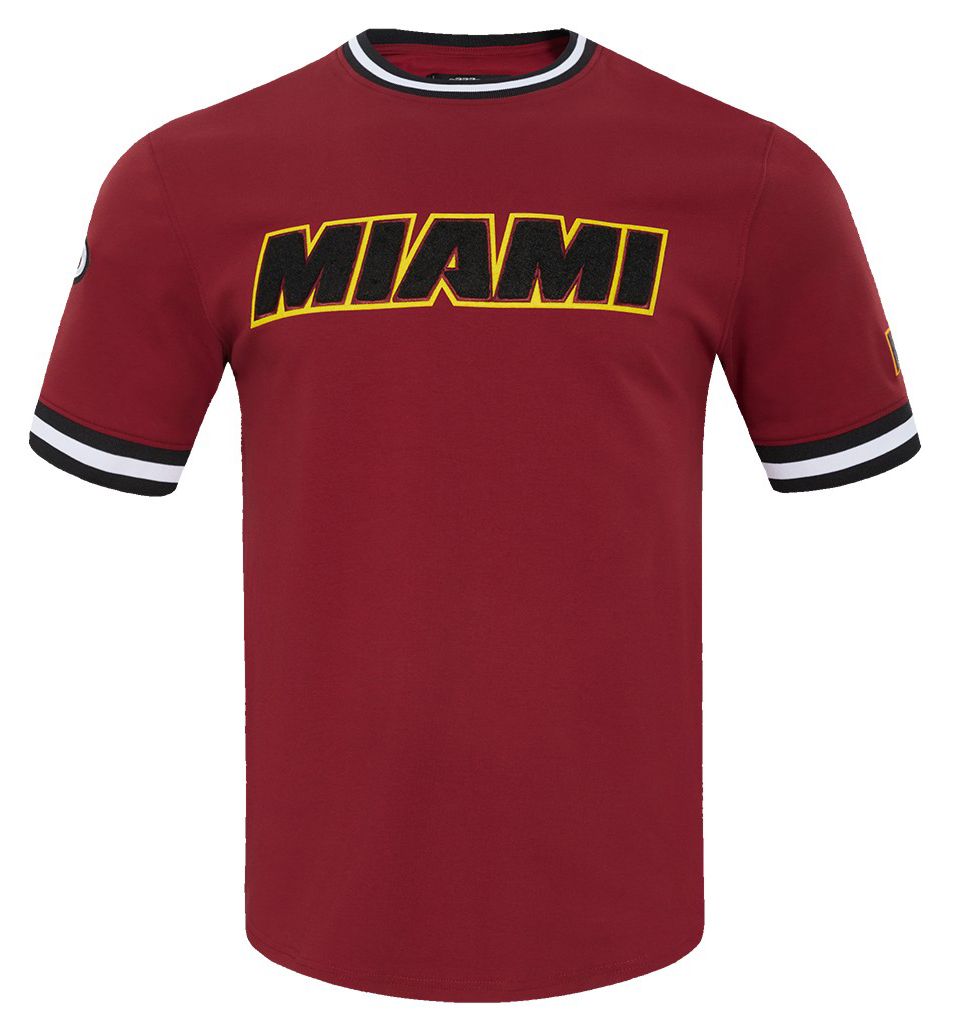 Pro Standard Men's Miami Heat Red Classic Chenille T-Shirt product image