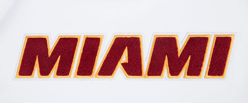 Pro Standard Men's Miami Heat White Classic Chenille T-Shirt product image