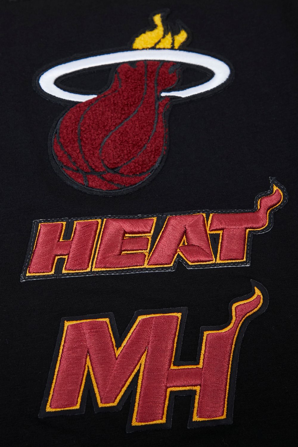 Pro Standard Men's Miami Heat Black Retro Classic Striped Short Sleeve T-Shirt product image
