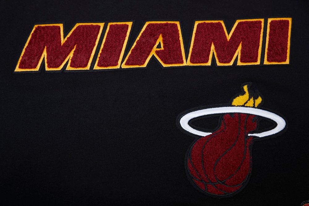 Pro Standard Men's Miami Heat Black Retro Classic Striped Short Sleeve T-Shirt product image