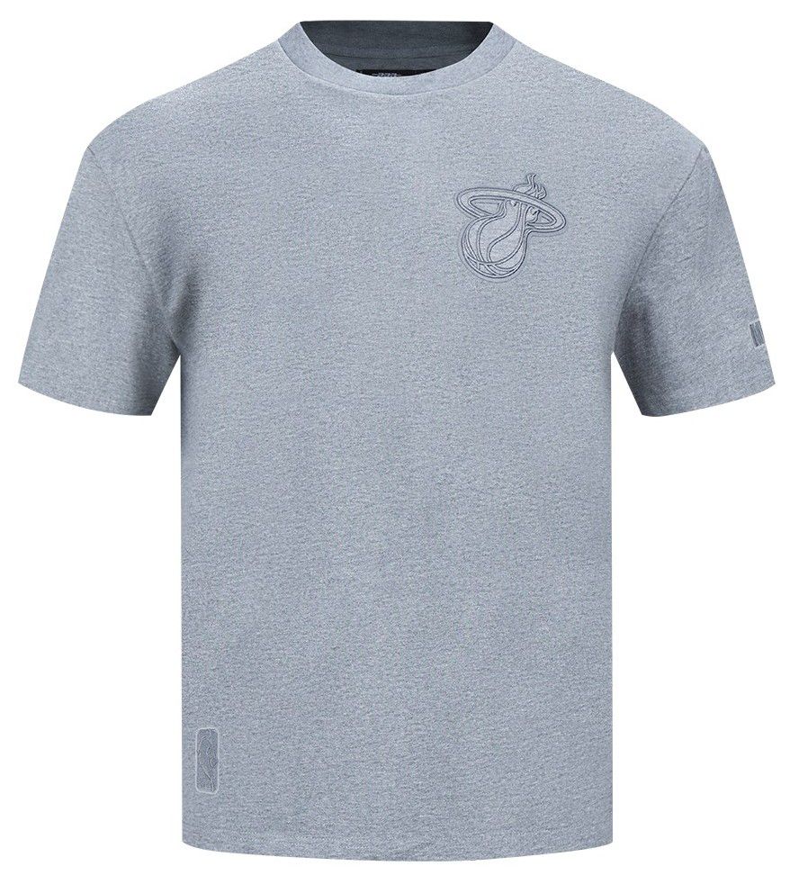 Pro Standard Men's Miami Heat Gray Neutral Drop Shoulder Short Sleeve T-Shirt product image