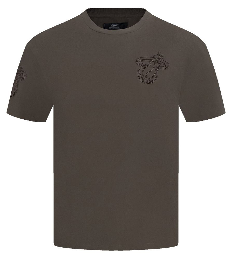 Pro Standard Men's Miami Heat Taupe Neutral Drop Shoulder Short Sleeve T-Shirt product image