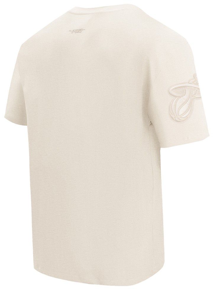 Pro Standard Men's Miami Heat Off White Neutral Drop Shoulder Short Sleeve T-Shirt product image